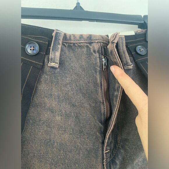 NWT We The Free Gwyneth Low-Rise Wide Leg Jeans brown Sz 28 Low Rise Wide flare - Picture 11 of 14